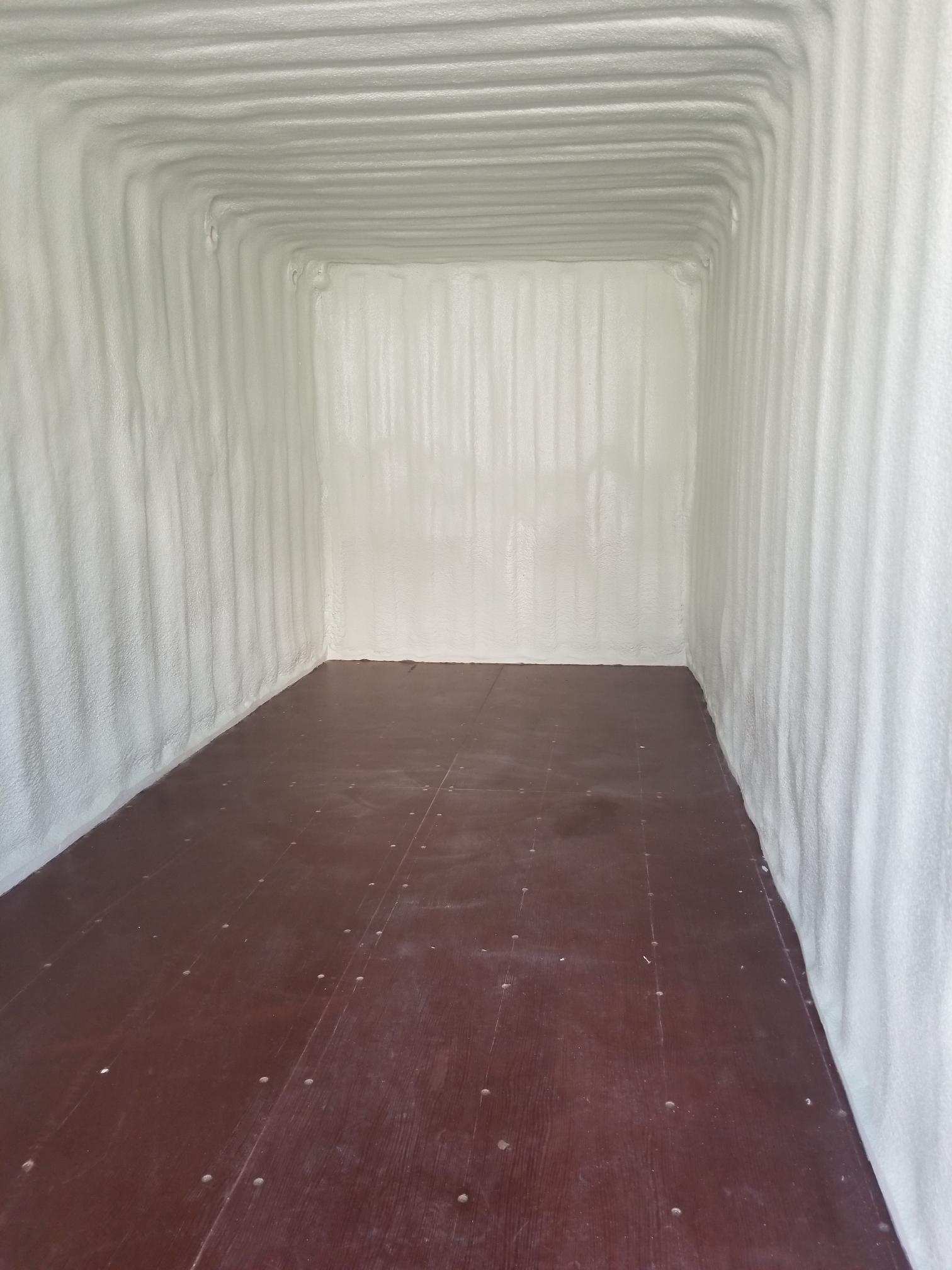 A white container with a floor in it
